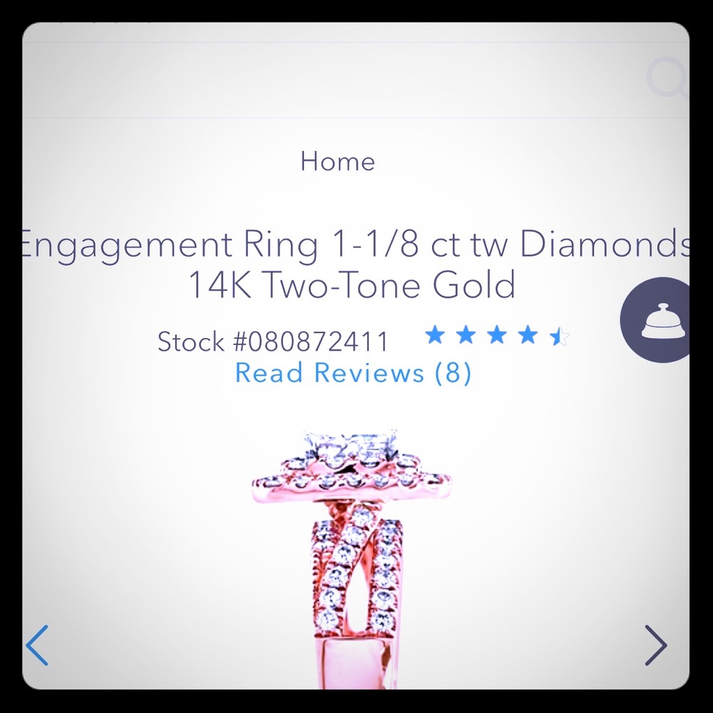 Diamond engagement ring 1 1/8 carat KAY JEWELERS